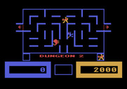 Wizard of Wor for Atari 5200 - Some enemies (like that red one) dissappear and reappear.