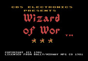 Wizard of Wor for Atari 5200 - Title screen.