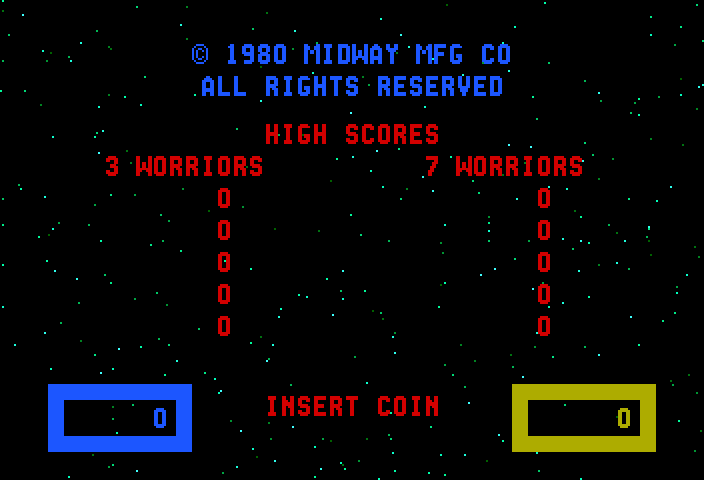 Wizard of Wor Arcade Screenshot: Game attract mode.