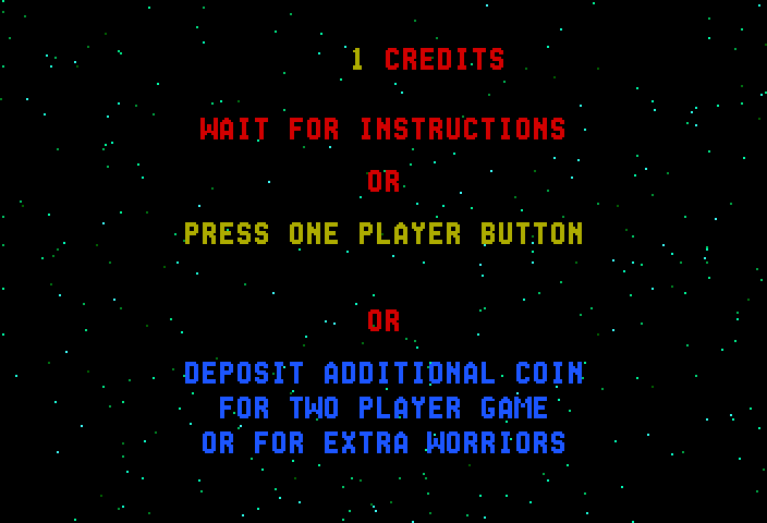 Wizard of Wor Arcade Screenshot: Ready to start?