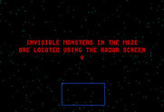 Wizard of Wor for Arcade - Game attract mode; there are invisible monsters!