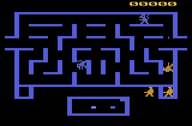 Wizard of Wor Atari 2600 Screenshot: Game start.
