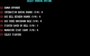 TKO Pro Boxing for IBM PC/Compatibles - The main menu.