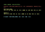 TKO Pro Boxing for Commodore 64 - Here's the fighters you have selected...