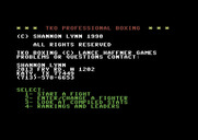 TKO Pro Boxing for Commodore 64 - Title screen.