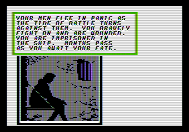 Sid Meier's Pirates! Apple II Screenshot: I lost the battle.