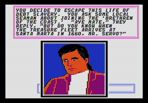 Sid Meier's Pirates! Apple II Screenshot: Time to become a pirate!