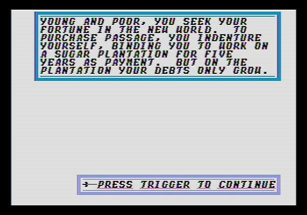 Sid Meier's Pirates! Apple II Screenshot: The story so far...