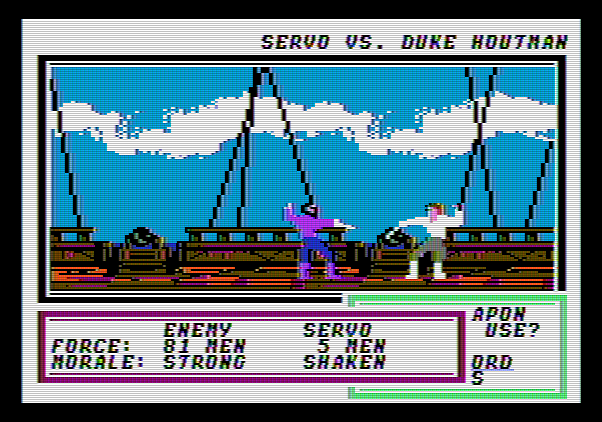 Sid Meier's Pirates! Apple II Screenshot: Time for another battle...