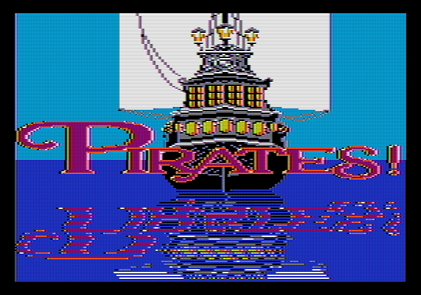 Sid Meier's Pirates! Apple II Screenshot: Title screen.