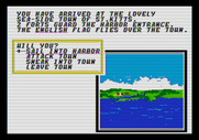 Sid Meier's Pirates! for Apple II - Do you want to just sail into this harbor, or maybe sneak in?