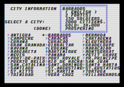 Sid Meier's Pirates! for Apple II - City information menu.