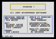 Sid Meier's Pirates! for Apple II - Credits screen.
