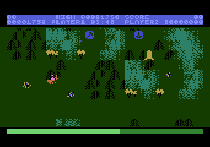 Countermeasure Atari 5200 Screenshot: Head towards the missile silo if you know the code to stop the missiles...