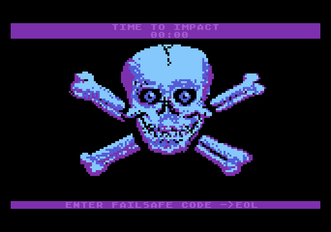 Countermeasure Atari 5200 Screenshot: Oops, I failed to stop the missiles...