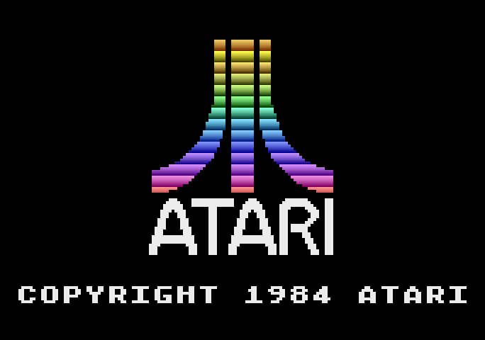 Rescue on Fractalus! Atari 5200 Screenshot: Atari logo.