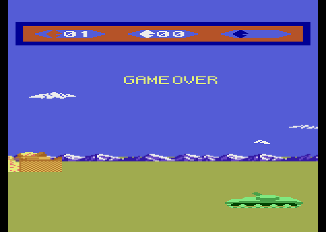 Choplifter! Atari 7800 Screenshot: Game over.