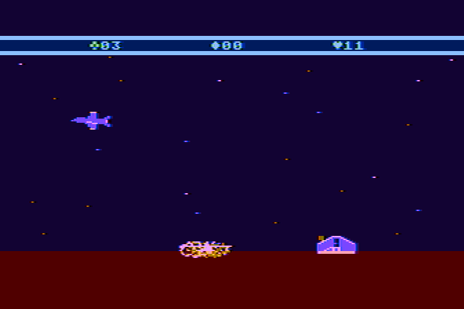 Choplifter! Atari 5200 Screenshot: I was shot down...