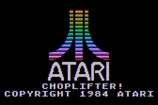 Choplifter! Atari 5200 Screenshot: Atari logo screen.