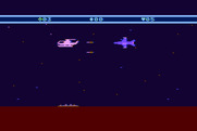 Choplifter! for Atari 5200 - Watch out, an enemy plane attacks!