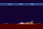 Choplifter! for Atari 5200 - Dropping people off back at the base.