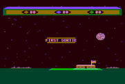 Choplifter! for Atari 8-bit - The game begins! First sortie...