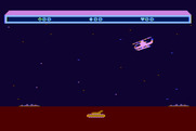 Choplifter! for Atari 8-bit - Enemy tank spotted...