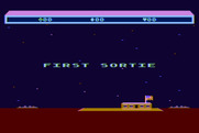 Choplifter! for Atari 8-bit - The game begins! First sortie...
