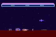 Choplifter! for Atari 8-bit - Destroyed during a rescue...