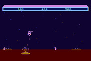 Choplifter! for Atari 8-bit - Attacking a tank...