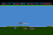 Choplifter! for Atari 8-bit - Careful, another incoming plane!