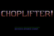 Choplifter! for Atari 8-bit - Title screen.