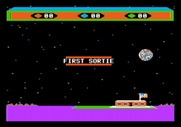 Choplifter! for Apple II - The game begins...first sortie!