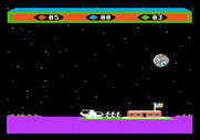 Choplifter! for Apple II - Dropping people off at the base...