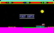 Choplifter! for Fujitsu FM-7 - Game start...first sortie!