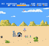 Choplifter! for NES / Famicom - I may need to destroy those tanks before landing...
