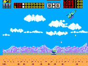 Choplifter! for Sega Master System - Watch out for attacks from the ground...