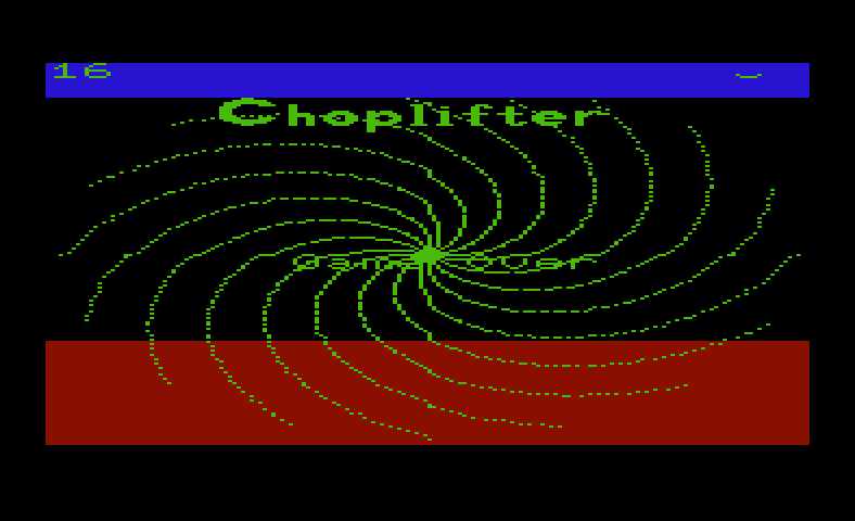 Choplifter! Commodore VIC-20 Screenshot: Game over.