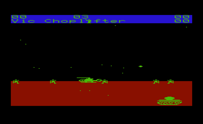 Choplifter! Commodore VIC-20 Screenshot: The rescue begins!