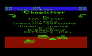 Choplifter! for Commodore VIC-20 - Completed title screen.