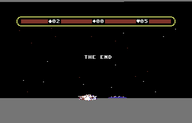 Choplifter! Commodore 64 Screenshot: Game over.