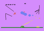 Missile Command for Atari 5200 - If that last city is destroyed, the game is over...