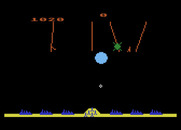 Missile Command for Atari 5200 - Defending from incoming missiles...