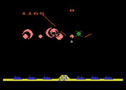 Missile Command for Atari 5200 - The game starts slow with few missiles...