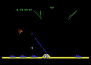 Missile Command for Atari 5200 - Shoot the plane before it launches more missiles...!