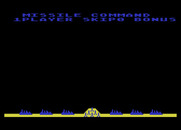 Missile Command for Atari 5200 - Title screen; select game options here.