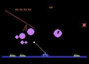 Missile Command for Atari 5200 - Only three cities left to defend...