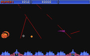 Missile Command for Atari ST - Watch out for those incoming planes!