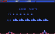Missile Command for Atari ST - Bonus points at the end of a level.