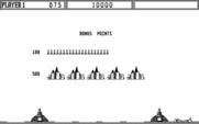 Missile Command for Atari ST - Bonus points at the end of the first level.